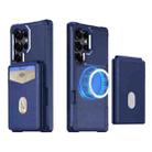 For Samsung Galaxy S24 Ultra 5G 2-in-1 Magnetic Wallet MagSafe Leather Back Phone Case(Blue) - 2