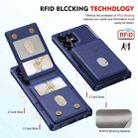 For Samsung Galaxy S24 Ultra 5G 2-in-1 Magnetic Wallet MagSafe Leather Back Phone Case(Blue) - 3