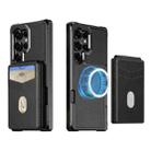 For Samsung Galaxy S25 Ultra 5G 2-in-1 Magnetic Wallet MagSafe Leather Back Phone Case(Black) - 2