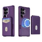 For Samsung Galaxy S25 Ultra 5G 2-in-1 Magnetic Wallet MagSafe Leather Back Phone Case(Purple) - 2