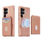 For Samsung Galaxy S25 Ultra 5G 2-in-1 Magnetic Wallet MagSafe Leather Back Phone Case(Pink) - 2