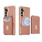 For Samsung Galaxy S25 5G 2-in-1 Magnetic Wallet MagSafe Leather Back Phone Case(Pink) - 2