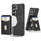 For Samsung Galaxy S24+ 5G 2-in-1 Magnetic Wallet MagSafe Leather Back Phone Case(Black) - 1