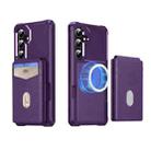 For Samsung Galaxy S24+ 5G 2-in-1 Magnetic Wallet MagSafe Leather Back Phone Case(Purple) - 2