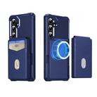 For Samsung Galaxy S24 FE 5G 2-in-1 Magnetic Wallet MagSafe Leather Back Phone Case(Blue) - 2