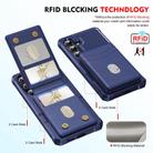 For Samsung Galaxy S24 FE 5G 2-in-1 Magnetic Wallet MagSafe Leather Back Phone Case(Blue) - 3