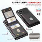 For Samsung Galaxy S23 FE 5G 2-in-1 Magnetic Wallet MagSafe Leather Back Phone Case(Black) - 3