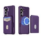 For Samsung Galaxy S23 FE 5G 2-in-1 Magnetic Wallet MagSafe Leather Back Phone Case(Purple) - 2