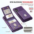 For Samsung Galaxy S23 FE 5G 2-in-1 Magnetic Wallet MagSafe Leather Back Phone Case(Purple) - 3