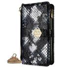 For Tecno Camon 40 Premier 5G Crossbody Handle Snake Texture Leather Phone Case(Black) - 2