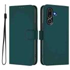For Samsung Galaxy M56 5G Skin Feel Solid Color Leather Phone Case with Lanyard(Dark Green) - 2