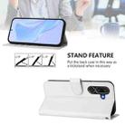 For Samsung Galaxy M56 5G Skin Feel Solid Color Leather Phone Case with Lanyard(White) - 4
