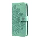For Samsung Galaxy F16 5G / M16 5G Seven-petal Flowers Embossing Leather Phone Case(Green) - 2
