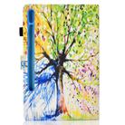 For Samsung Galaxy Tab S7 T870 Colored Drawing Horizontal Flip Leather Case with Holder & Card Slots & Pen Slot & Sleep / Wake-up Function(Colorful Tree) - 2