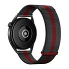Kalebol 22mm Universal Loop Double Magnetic Buckle Milanese Strap(Black Red) - 2