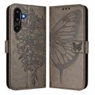 For Samsung Galaxy F16 5G Global Embossed Butterfly Leather Phone Case(Grey) - 2