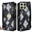 For Xiaomi 14T 5G Crossbody Handle Snake Texture Leather Phone Case(Black) - 1