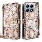 For Xiaomi 14T Pro 5G Crossbody Handle Snake Texture Leather Phone Case(White) - 1