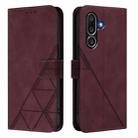 For Samsung Galaxy M56 5G Crossbody 3D Embossed Flip Leather Phone Case(Wine Red) - 2