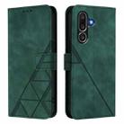 For Samsung Galaxy M56 5G Crossbody 3D Embossed Flip Leather Phone Case(Dark Green) - 2