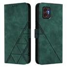 For Samsung Galaxy Xcover7 Pro Crossbody 3D Embossed Flip Leather Phone Case(Dark Green) - 2