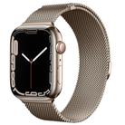 For Apple Watch 46mm / 49mm / 45mm / 44mm Kalebol Semi-circular Milanese Stainless Steel Strap(Vintage Gold) - 1