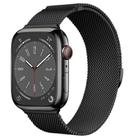 For Apple Watch 46mm / 49mm / 45mm / 44mm Kalebol Semi-circular Milanese Stainless Steel Strap(Black) - 1