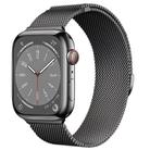 For Apple Watch 46mm / 49mm / 45mm / 44mm Kalebol Semi-circular Milanese Stainless Steel Strap(Gun Color) - 1