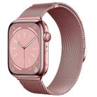 For Apple Watch 42mm / 41mm / 40mm / 38mm Kalebol Semi-circular Milanese Stainless Steel Strap(Rose Pink) - 1