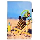 For Samsung Galaxy Tab S7 T870 Colored Drawing Horizontal Flip Leather Case with Holder & Card Slots & Pen Slot & Sleep / Wake-up Function(Pineapple) - 2