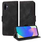 For Samsung Galaxy F06 5G / M06 5G Embossed Rhombus Starry Leather Phone Case(Black) - 1