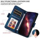 For Samsung Galaxy F16 5G / M16 5G Embossed Rhombus Starry Leather Phone Case(Blue) - 3