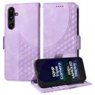 For Samsung Galaxy F16 5G / M16 5G Embossed Rhombus Starry Leather Phone Case(Purple) - 1