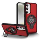 For Samsung Galaxy S23 5G Ring Holder Magnetic Phone Case(Red) - 1