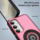 For Samsung Galaxy S23 5G Ring Holder Magnetic Phone Case(Bright Pink) - 2