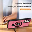 For Samsung Galaxy S23 5G Ring Holder Magnetic Phone Case(Bright Pink) - 3