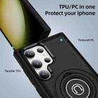 For Samsung Galaxy S23 Ultra 5G Ring Holder Magnetic Phone Case(Black) - 2