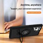 For Samsung Galaxy S23 Ultra 5G Ring Holder Magnetic Phone Case(Black) - 3