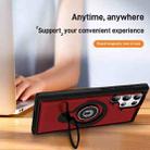 For Samsung Galaxy S23 Ultra 5G Ring Holder Magnetic Phone Case(Red) - 3