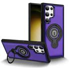 For Samsung Galaxy S23 Ultra 5G Ring Holder Magnetic Phone Case(Purple) - 1