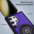 For Samsung Galaxy S23 Ultra 5G Ring Holder Magnetic Phone Case(Purple) - 2