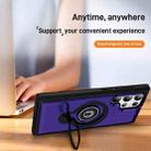 For Samsung Galaxy S23 Ultra 5G Ring Holder Magnetic Phone Case(Purple) - 3