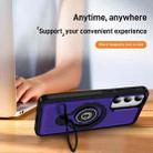 For Samsung Galaxy S24 5G Ring Holder Magnetic Phone Case(Purple) - 3