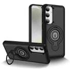 For Samsung Galaxy S24+ 5G Ring Holder Magnetic Phone Case(Black) - 1