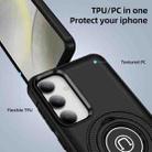 For Samsung Galaxy S24+ 5G Ring Holder Magnetic Phone Case(Black) - 2