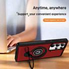 For Samsung Galaxy S24 Ultra 5G Ring Holder Magnetic Phone Case(Red) - 3