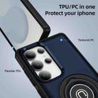 For Samsung Galaxy S24 Ultra 5G Ring Holder Magnetic Phone Case(Blue) - 2