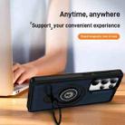 For Samsung Galaxy S24 Ultra 5G Ring Holder Magnetic Phone Case(Blue) - 3