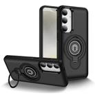 For Samsung Galaxy S25 5G Ring Holder Magnetic Phone Case(Black) - 1