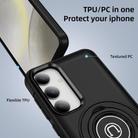 For Samsung Galaxy S25 5G Ring Holder Magnetic Phone Case(Black) - 2